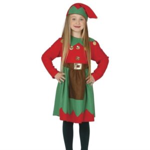 Costume Elfo aiutante di babbo natale bambina