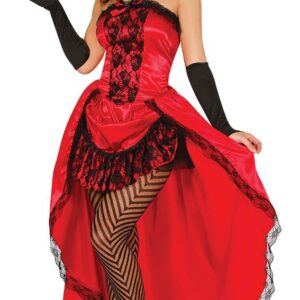 Costume Burlesque rosso donna taglia M