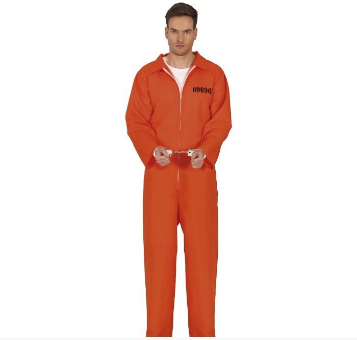 Costume Carcerato Tuta Arancione adulto
