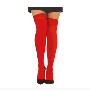 Calze autoreggenti rosse adulto