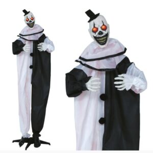 Animatronic Clown bianco e nero horror