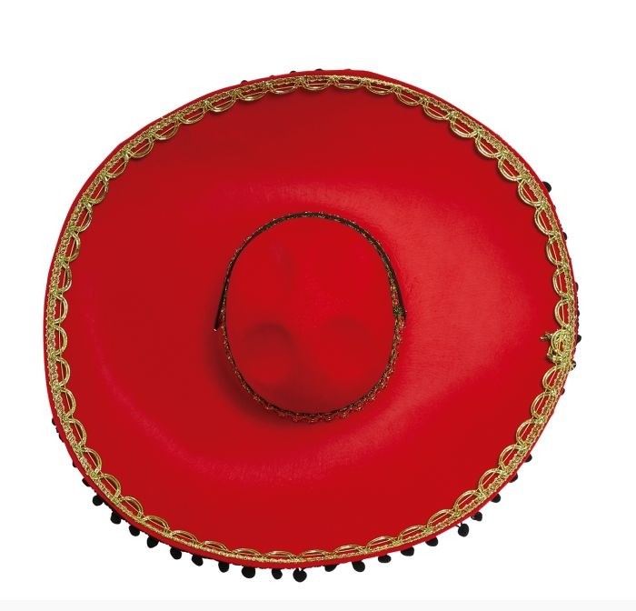 Sombrero messicano rosso in feltro - immagine 4