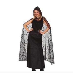 Mantello trasparente con pipistrelli adulto