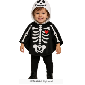 Poncho scheletro baby