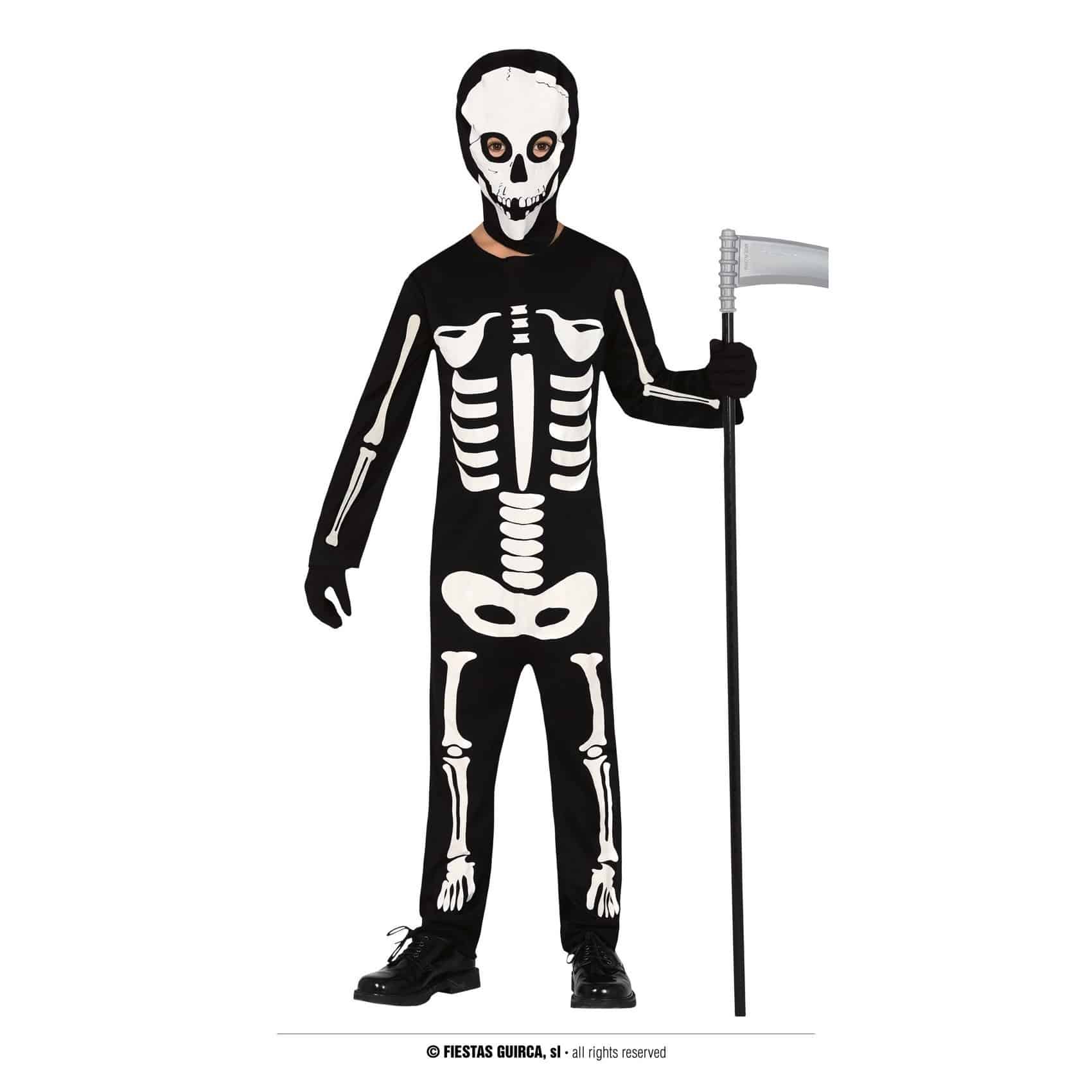 Costume scheletro bimbo tuta
