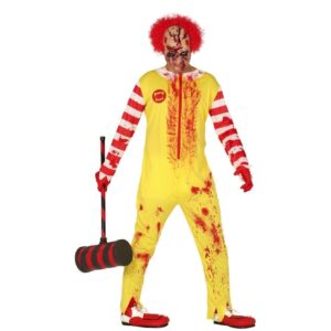 Costume clown zombie Ronald MC Donald uomo