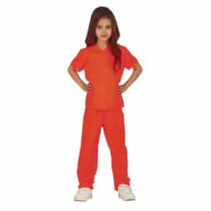 Costume carcerata uniforme arancione bambina