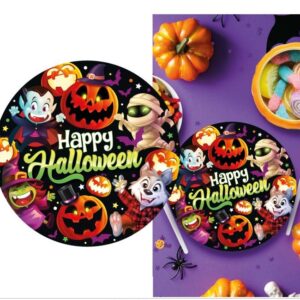 Piatti Happy Halloween con mostri