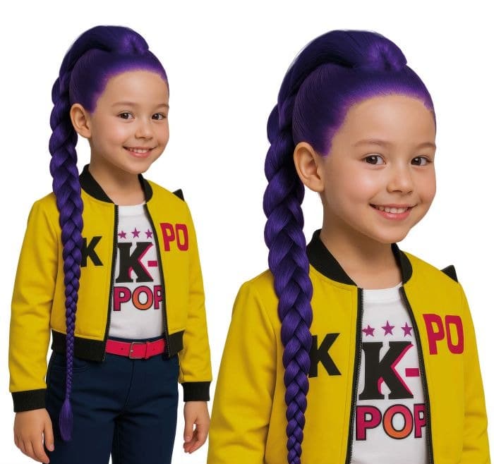Parrucca cosplay Rumi di KPop Demon Hunters per bambina