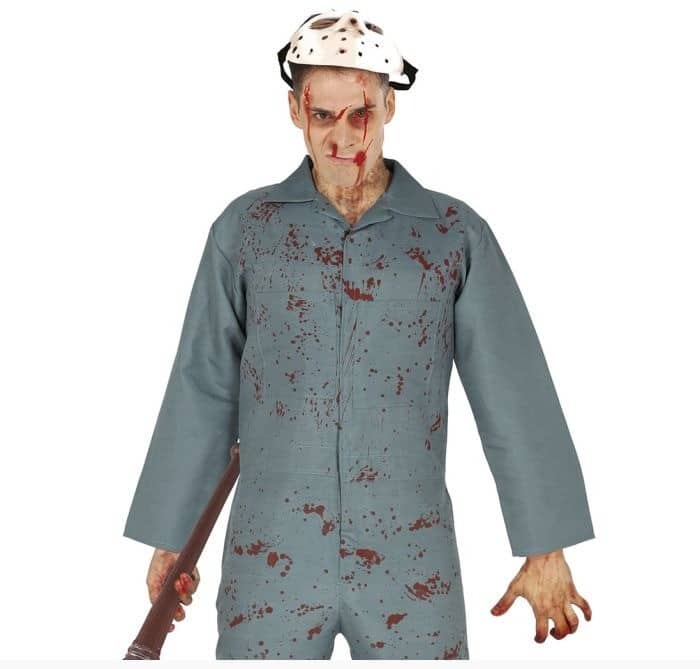 Costume Jason Voorhees venerdì 13 blu adulto - immagine 5