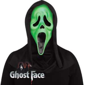 Maschera Ghostface Verde Fluorescente