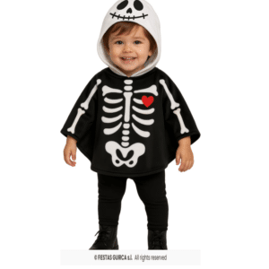 Poncho scheletro baby